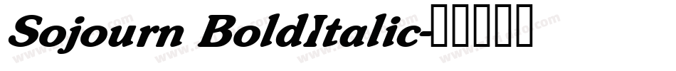 Sojourn BoldItalic字体转换